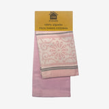 Pack 2 Panos de Cozinha Sarja/Favo Rosa