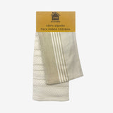 Pack 2 Panos de Cozinha Sarja/Felpo Bege