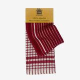 Pack 2 Panos de Cozinha Felpo Vermelho