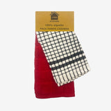 Pack 2 Panos de Cozinha Felpo Vermelho/Azul