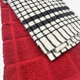 Pack 2 Panos de Cozinha Felpo Vermelho/Azul