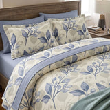 Jogo de Cama Estampado - Azul