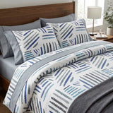 Jogo de Cama Estampado - Cinza