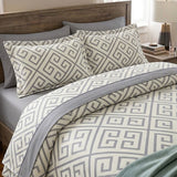 Jogo de Cama Estampado - Cinza