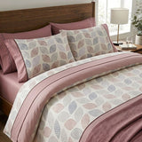 Jogo de Cama Estampado - Rosa